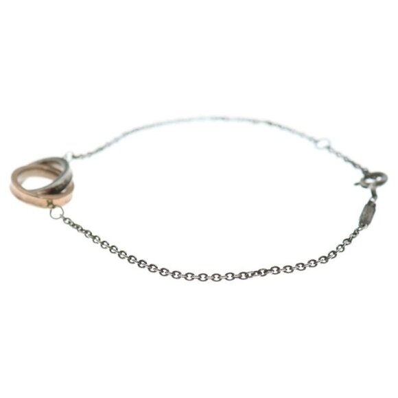 Tiffany & Co 1837 Interlocking Circle Bracelet Silver Pink - Picture 4 of 6